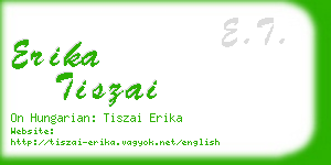 erika tiszai business card